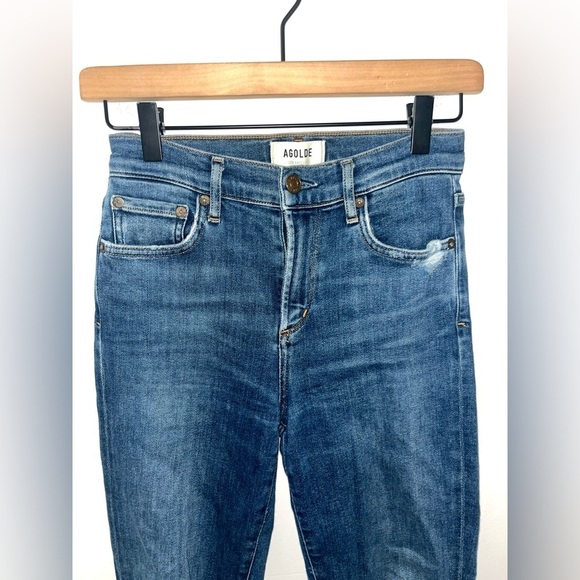 AGOLDE Sophie Mid Rise Ankle Skinny Blue Jeans Size 25 - Picture 8 of 9